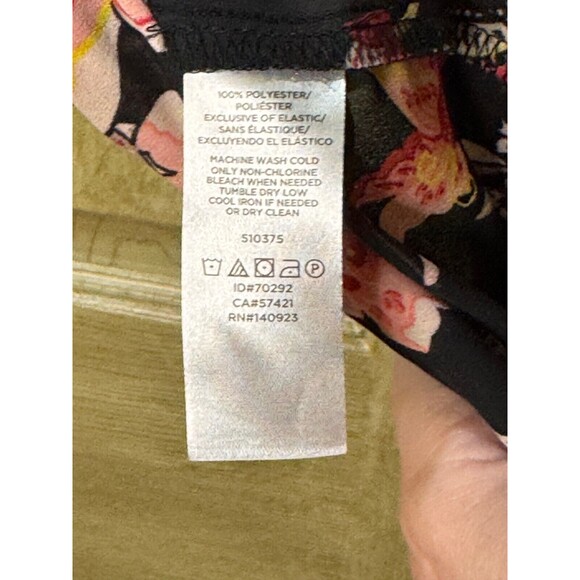 Ann Taylor LOFT Top Women's Size Med Black Floral Paisley Popover Sheer Blouse - Picture 6 of 7